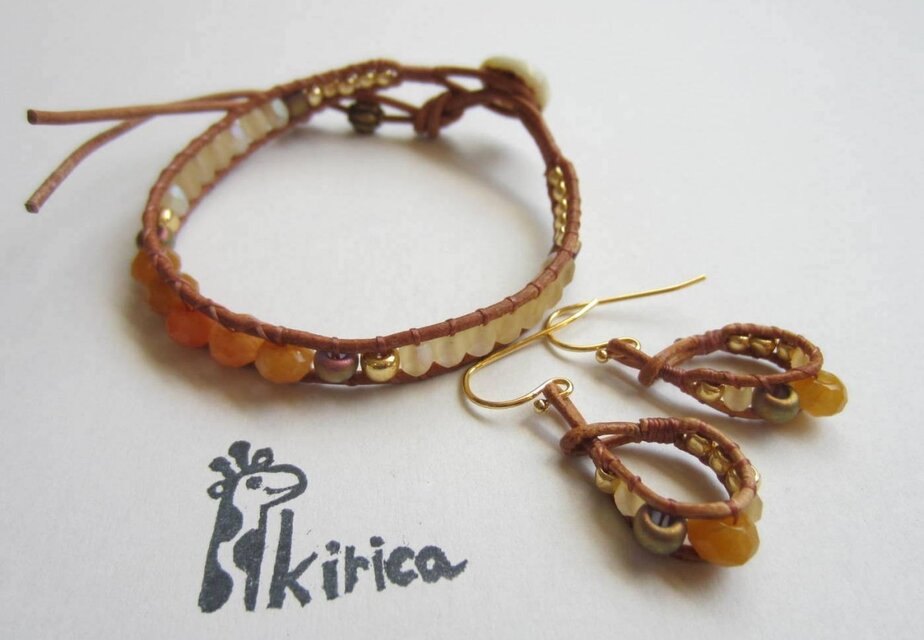 ひすいのブレスレット＆ピアス