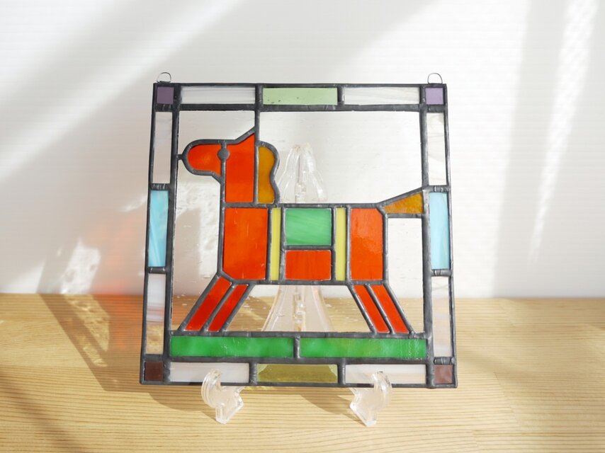 ステンドグラス ミニパネル 馬(c) 15cm | iichi 日々の暮らしを