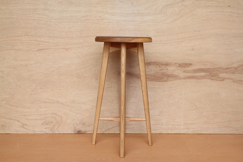 キッチンスツールA・国産ナラ材