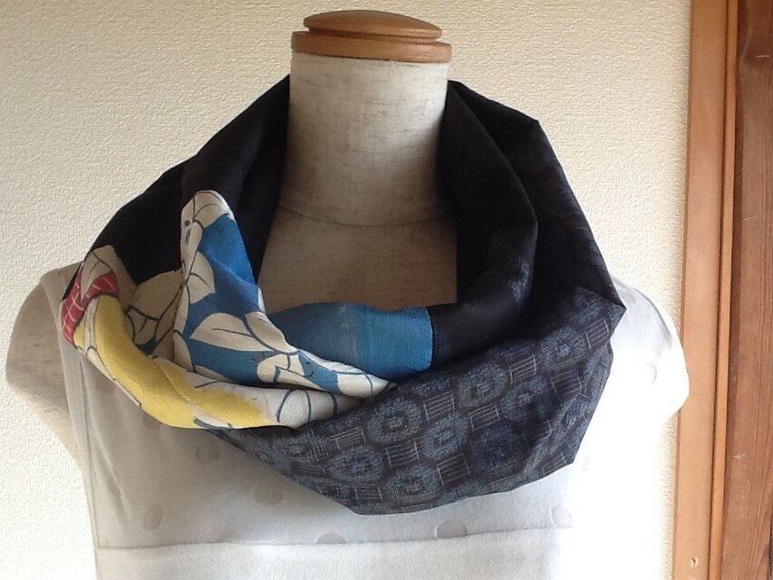 紺色 大島紬のすぬーど