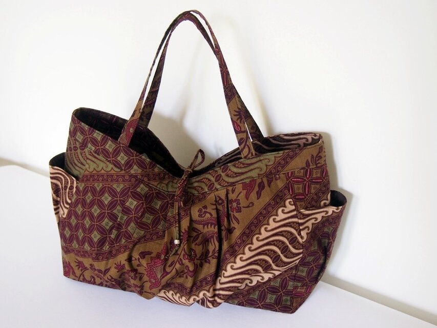 スクエアグラニーバッグ　カーキ