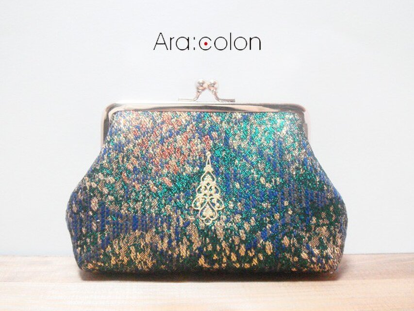 【角丸L】"MALHIA KENT"×"Elegunce"がまぐちポーチ