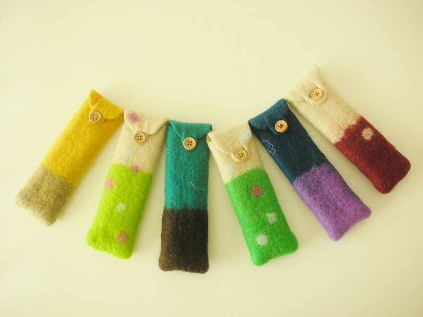 大人サイズのペンケース　黄色