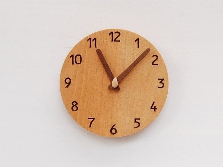 直径20cm 掛け時計 ﾌﾞﾅ【1539】