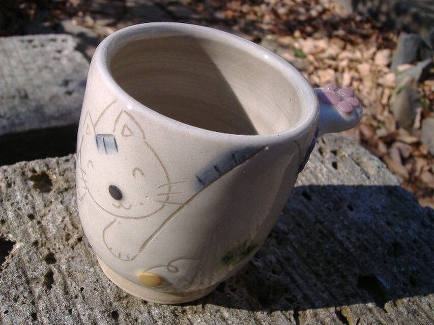 niku・Q手付きニャンコ湯呑
