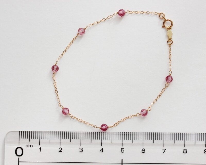 14kgf】宝石質ロードライトガーネットブレスレット | iichi 日々の