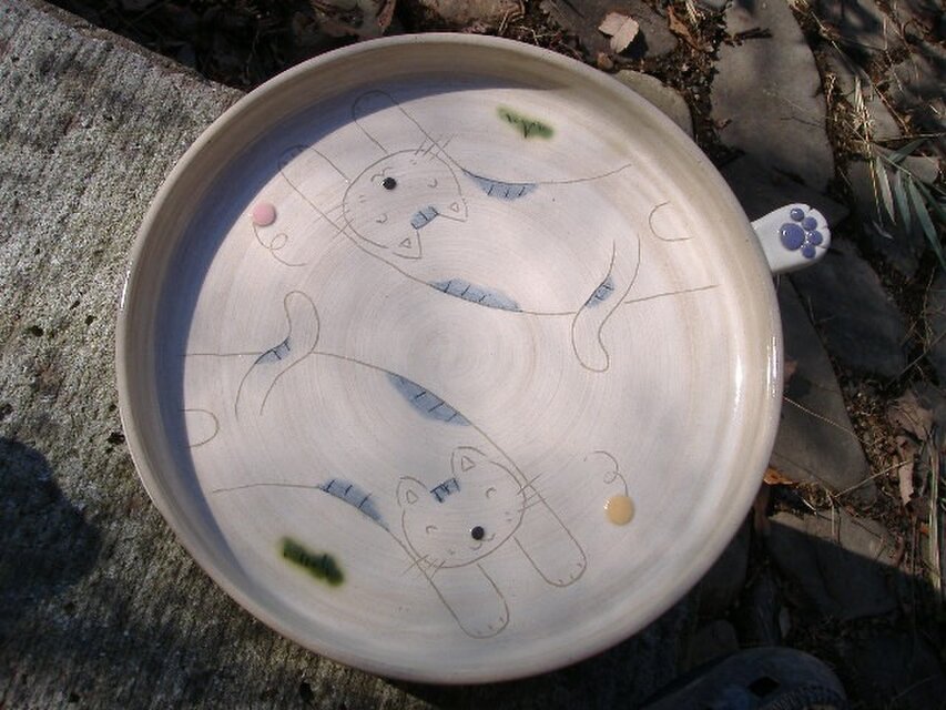 niku・Q(紫）足付きパスタ皿