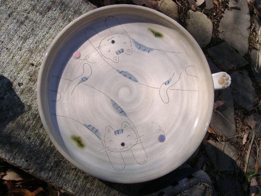 niku・Q（黄色）足付きパスタ皿