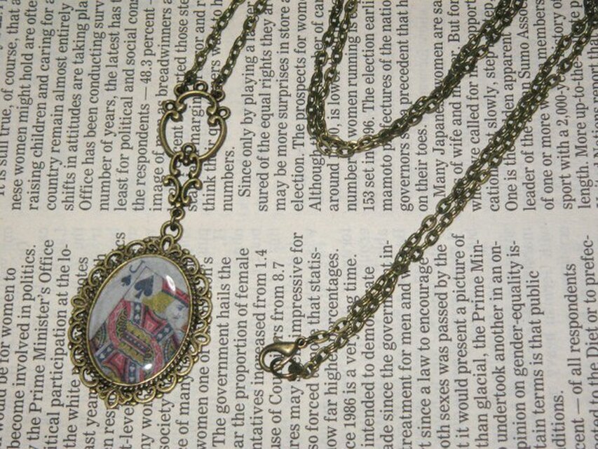 レジンネックレス（トランプ/Ｊ）