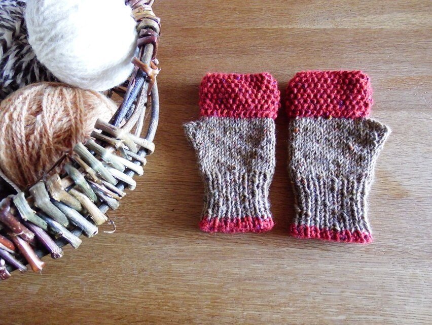 羊毛100％ アイルランドの指なし手袋 / Rowan（ローワン）