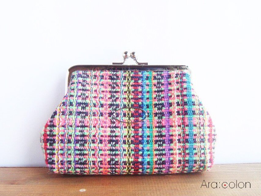 【角丸L】"MALHIA KENT"×オーバルがまぐちポーチ