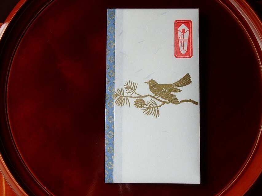和紙祝儀袋　たとう包み　鳥
