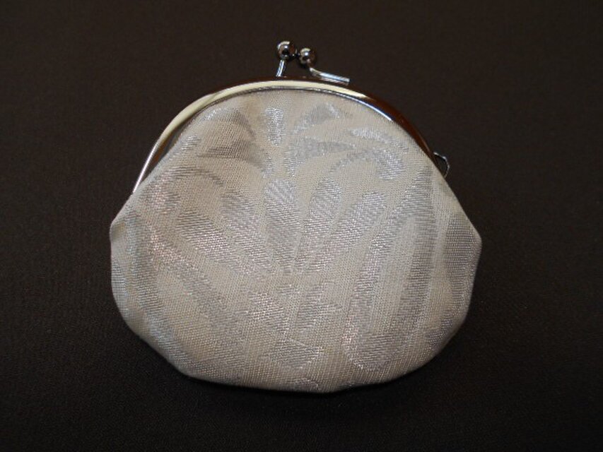 帯リメイクがま口*白銀花