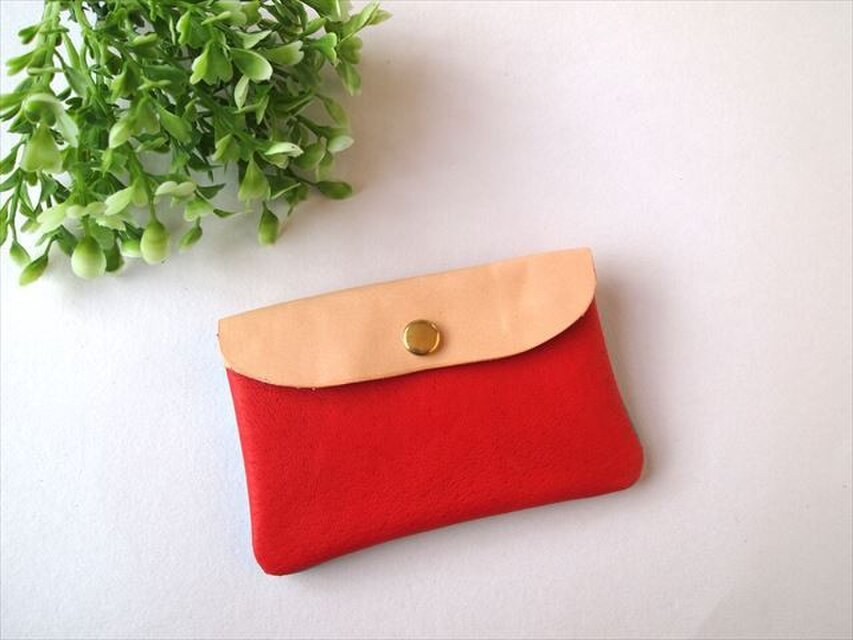 ぶた革やわらかカードケース【手染めレザーパスケース】168008