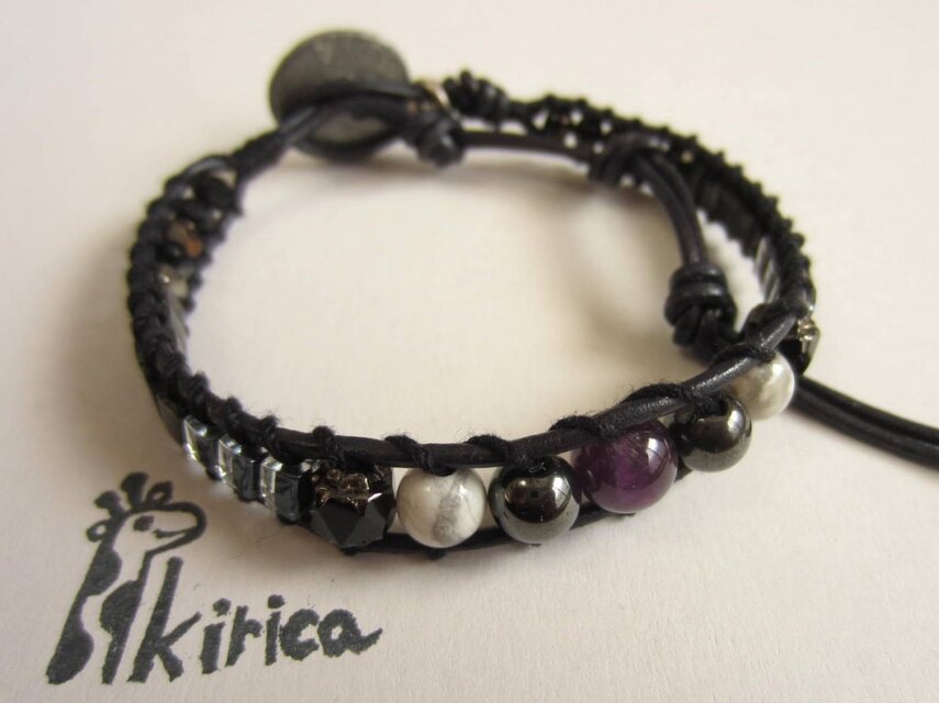 アメジストのブレスレット(メンズ)受注生産