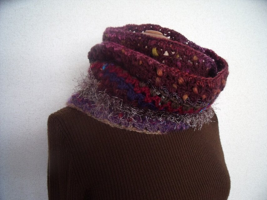 多色使いのネックウォーマー