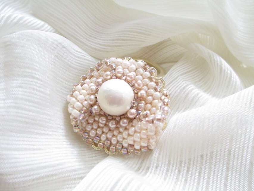 コットンパールのスカーフリング