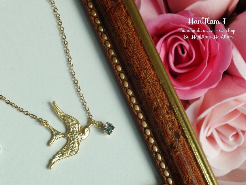 【HanTtam J】 春を呼ぶつばめのネックレス