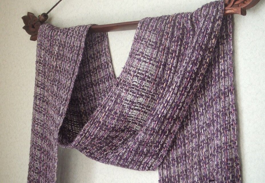 手織りシルクストール・・風車