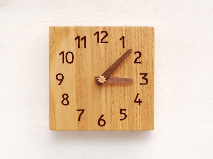15cm×15cm 掛け・置き時計 ﾀﾓ【1606】