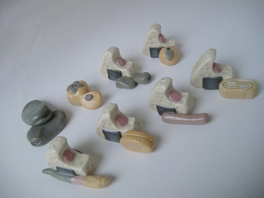 「再販」おにぎり定食（たまご焼付）箸置き