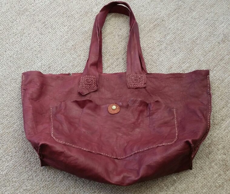 sale!!　パープル　くったり横長トート