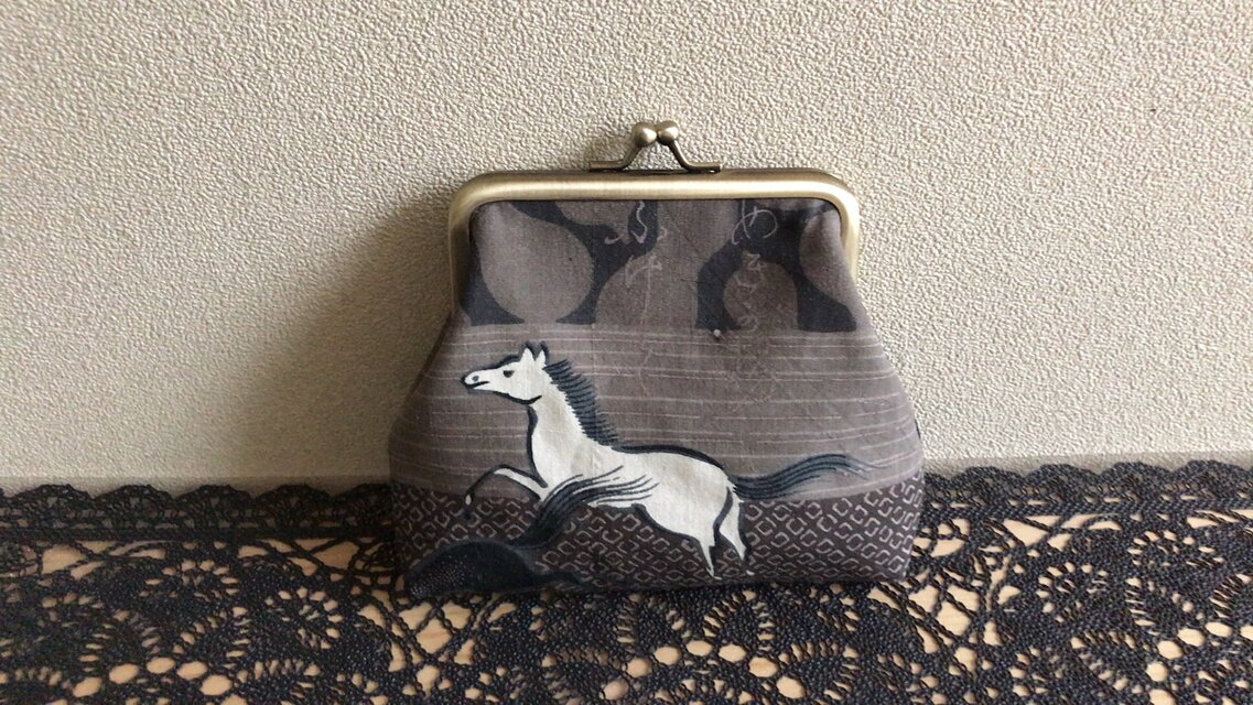 がまぐち・角型 お馬さん柄・再販