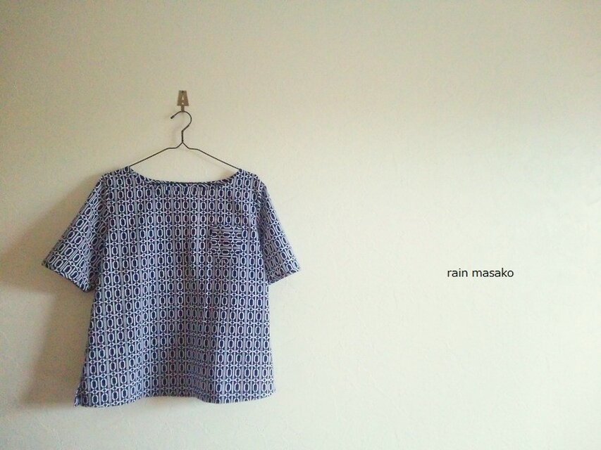 浴衣生地の胸ポッケＴシャツ