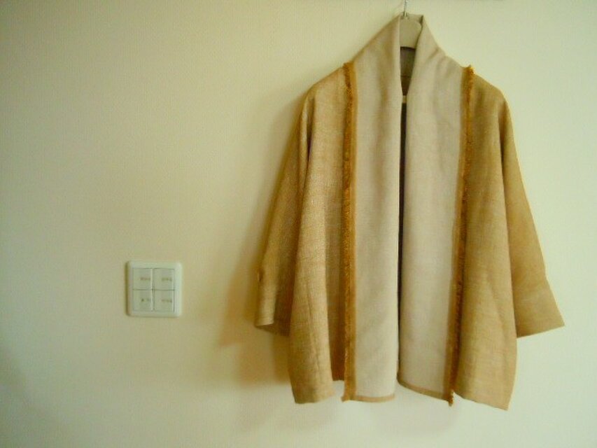 リネン　春夏用　ラグランジャケット