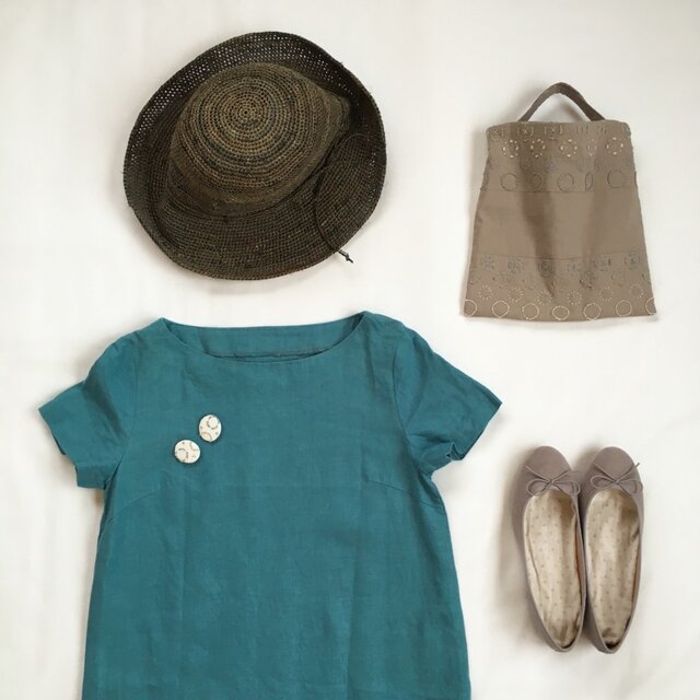 トートバック／クラッチバック[春待ち]押し花色