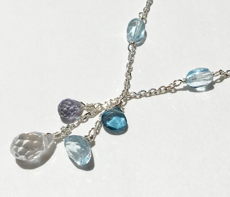 波しぶきのネックレス