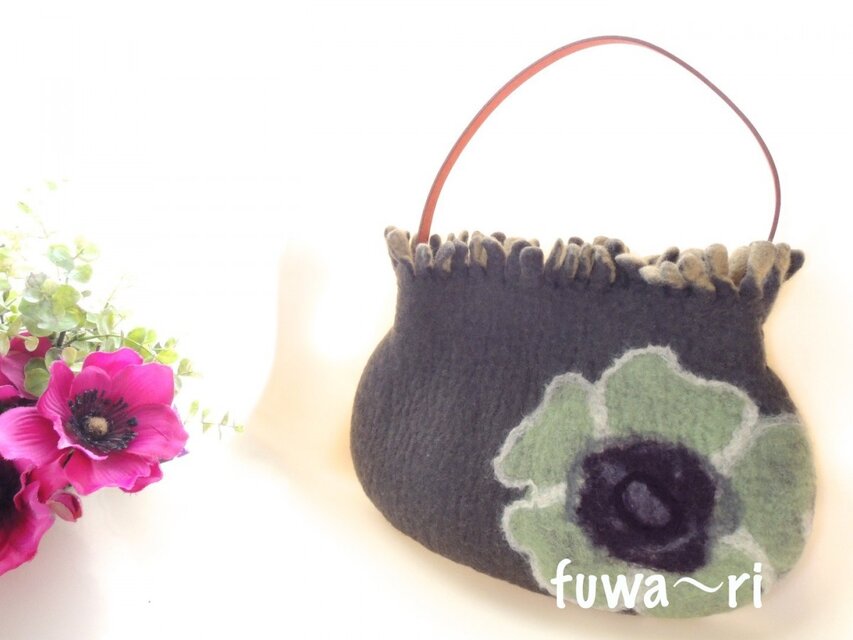 フリフリミニバッグ　＊アネモネブラウン＊