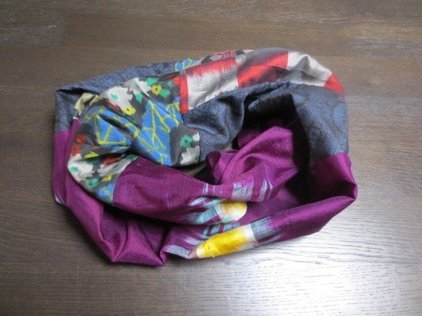 緊急出品！？銘仙色々で輪っかストール♪大島も入れて♪