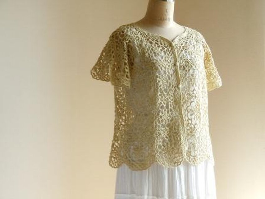 クロッカススリーブのカーディガン