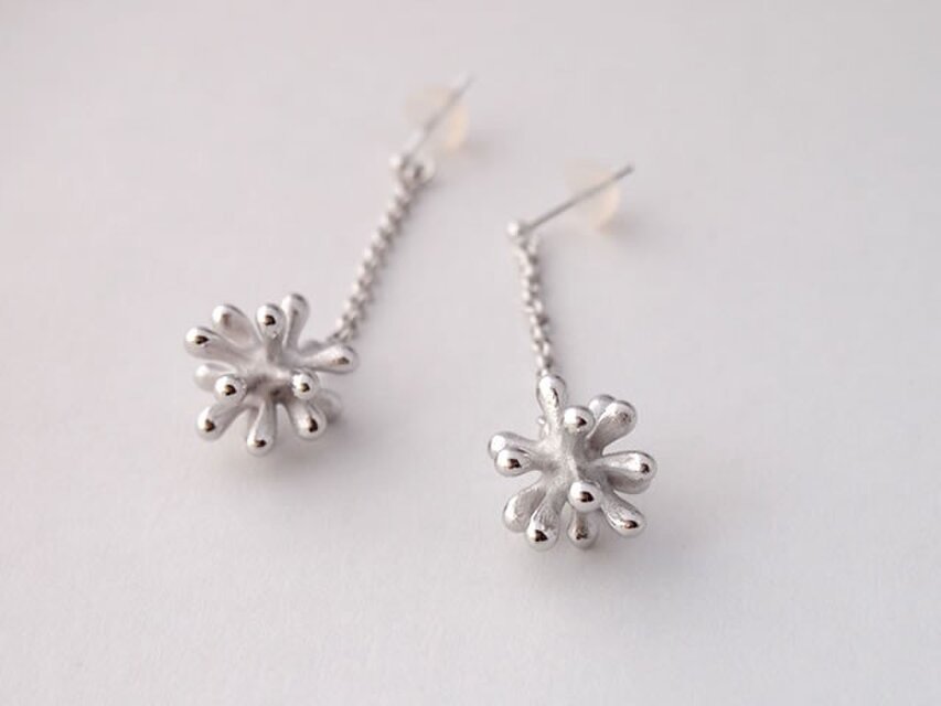 星・コンペイトウSV925チェーンピアス【YujiKONO】