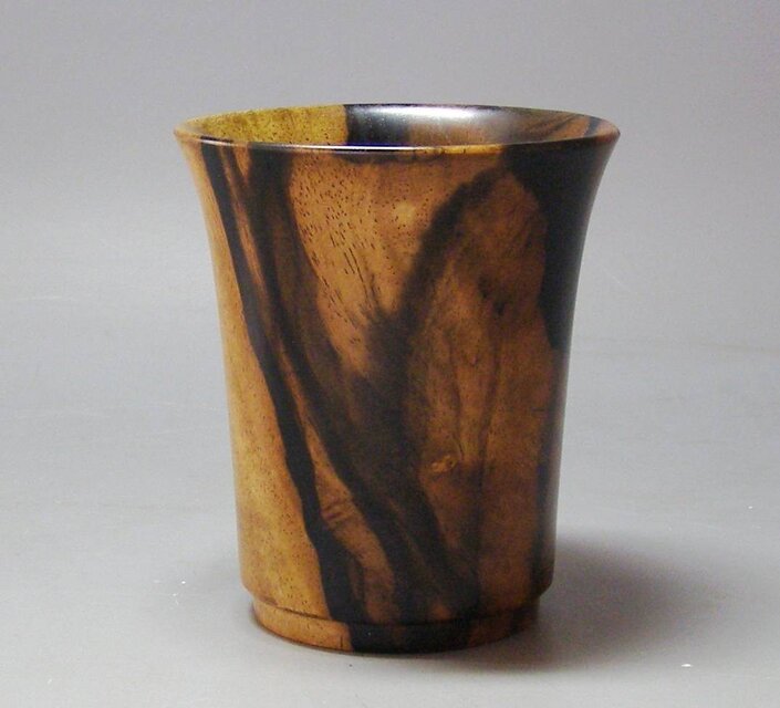 黒柿拭漆盆(くろがきふきうるしぼん) 220mm×132m×19mm IM675 黒柿ぐいのみ