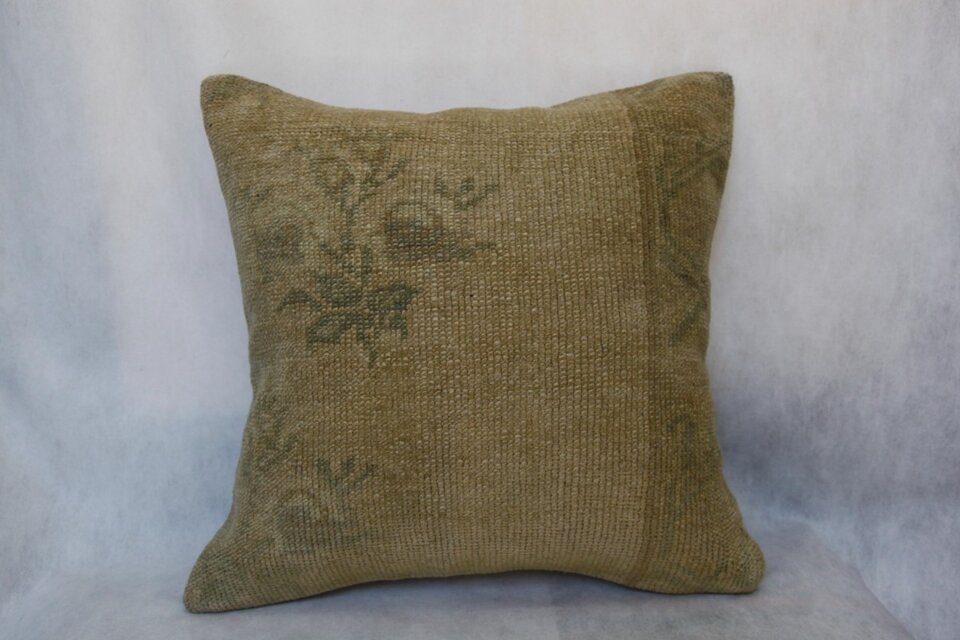 50 cm アンティークカーペットピロー・ハンドメイドクッションカバー