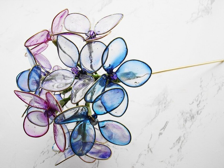 ＊紫あじさい＊（簪）