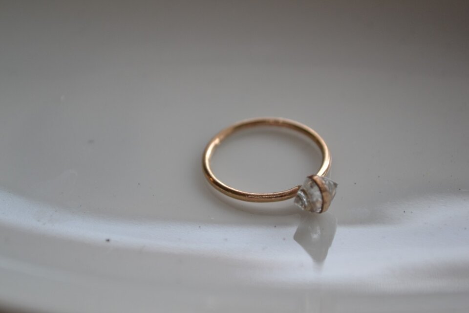 【k14gf】Herkimer ring【受注製作】