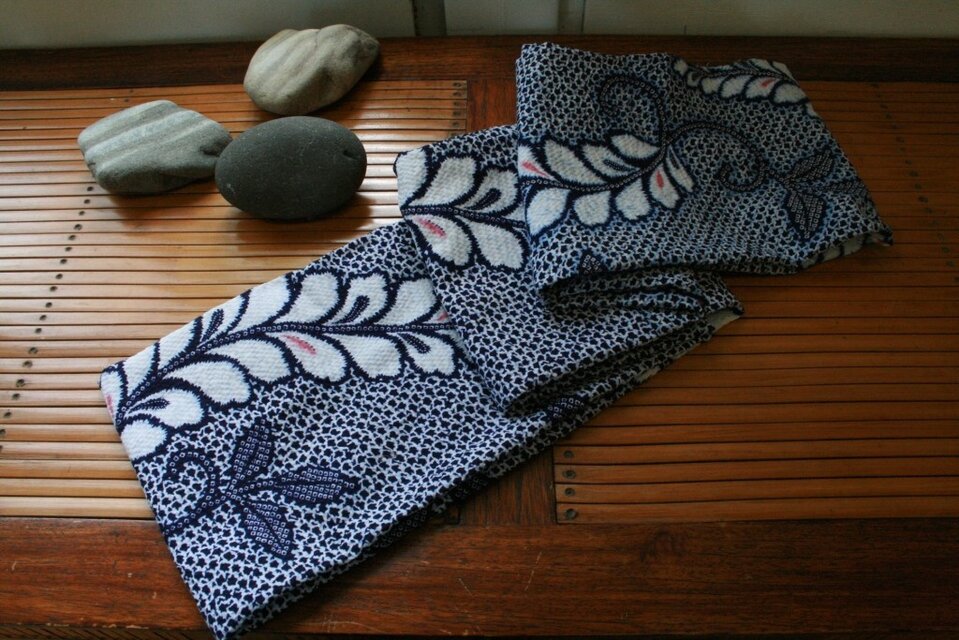 浴衣地　絞り模様2　スヌード　ロング