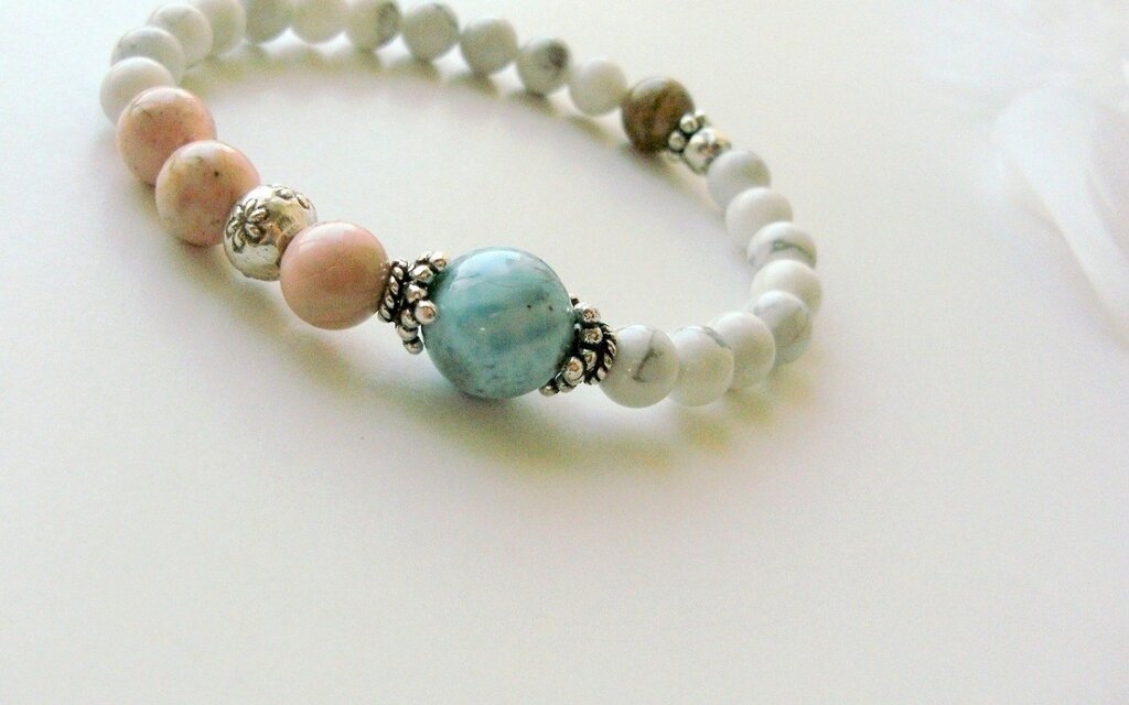 *ラリマーとインカローズのブレスレット