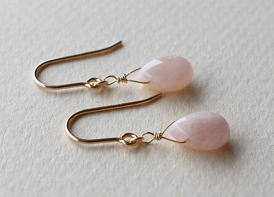 ピンクベリルのピアス（14KGF）