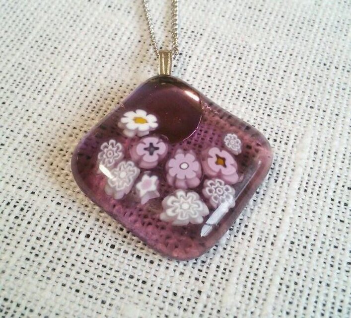 ネックレス（クリアパープル）