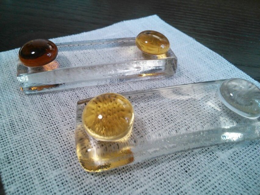 カトラリーレスト（アンバー）ペア