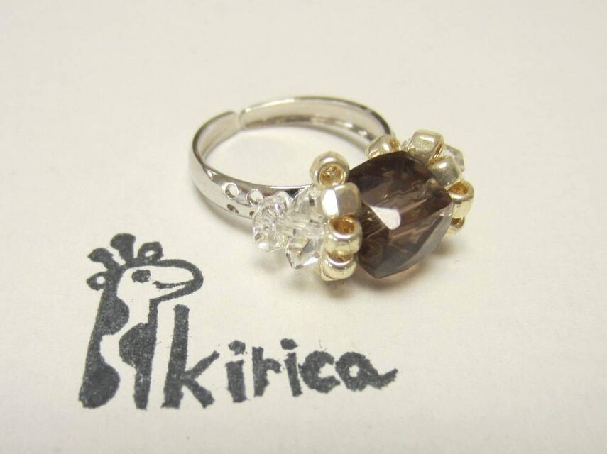 スモーキークォーツの指輪（フリー）