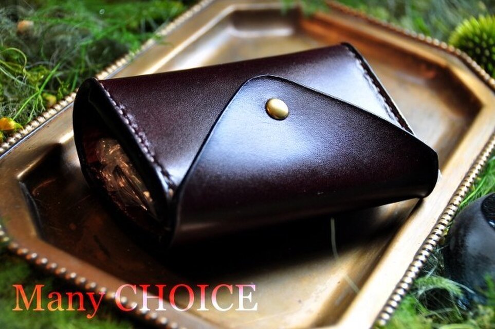 革の宝石ルガトー・コインキャッチャー財布（改）（葡萄酒）