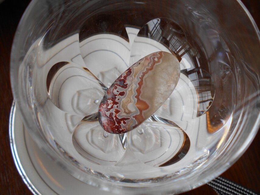 クリスタル　クレージーレース　アゲート　cabochon「おしゃれ泥棒」57.55 Cts ナチュラル　アフリカ産   非加熱