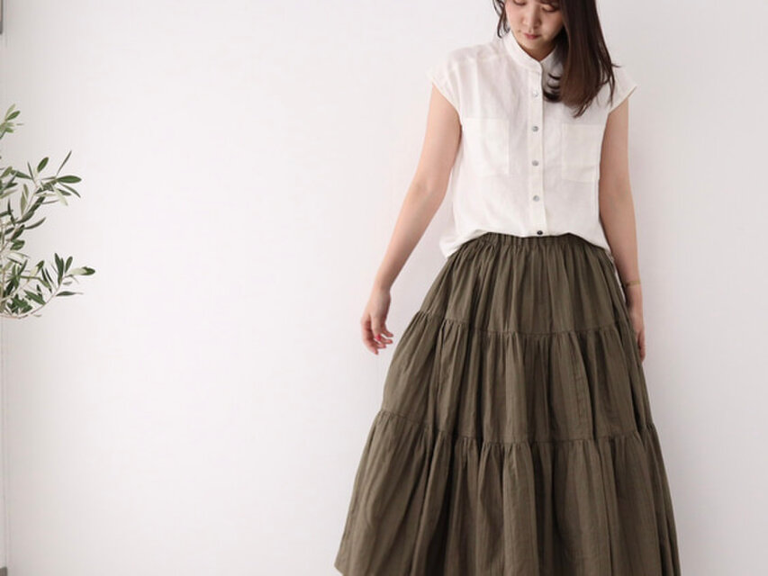 貝ボタンブラウス　No.50