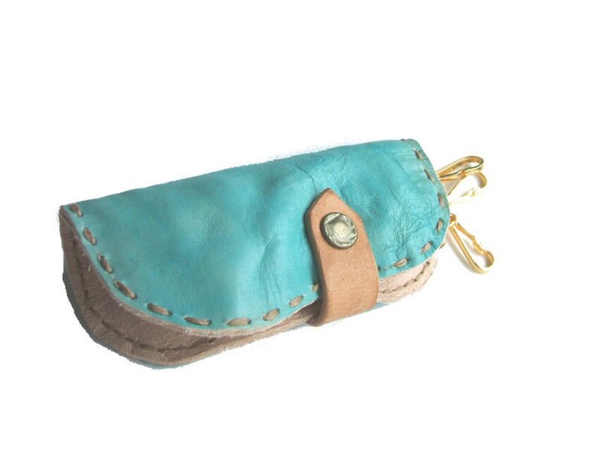 key case　そら豆　手染め　空