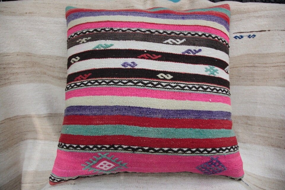 60cm　キリムピロー・ハンドメイドクッションカバー